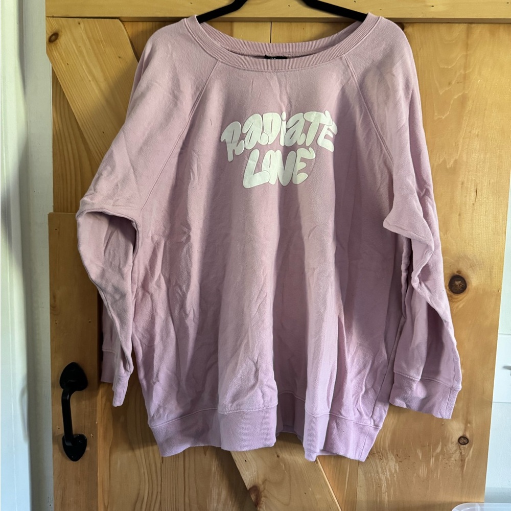 Torrid Radiate Love Lavender Sweatshirt